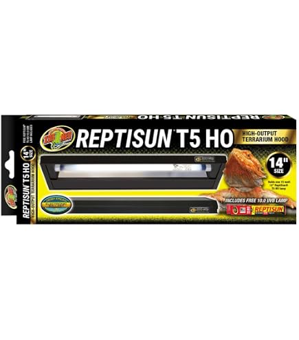 Zoo Med Exaustor de terrário ReptiSun T5 HO com lâmpada de 10 cm